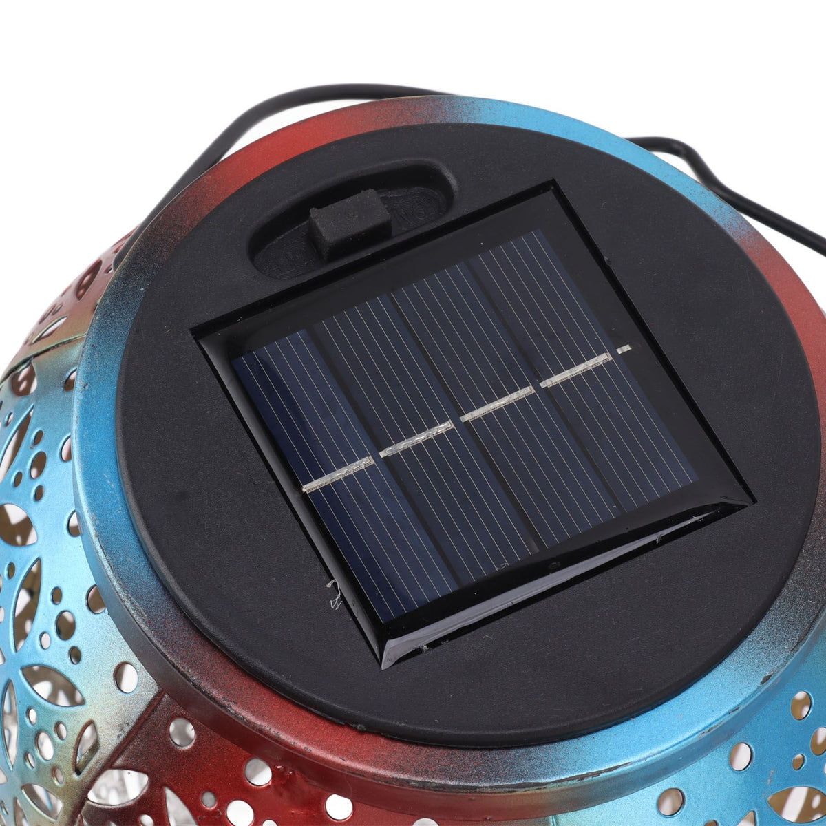 Hanging Solar Lantern Retro Hollowed Fire Balloon Style Warm Romatic Garden Solar Light for Outdoor Camping Backyard