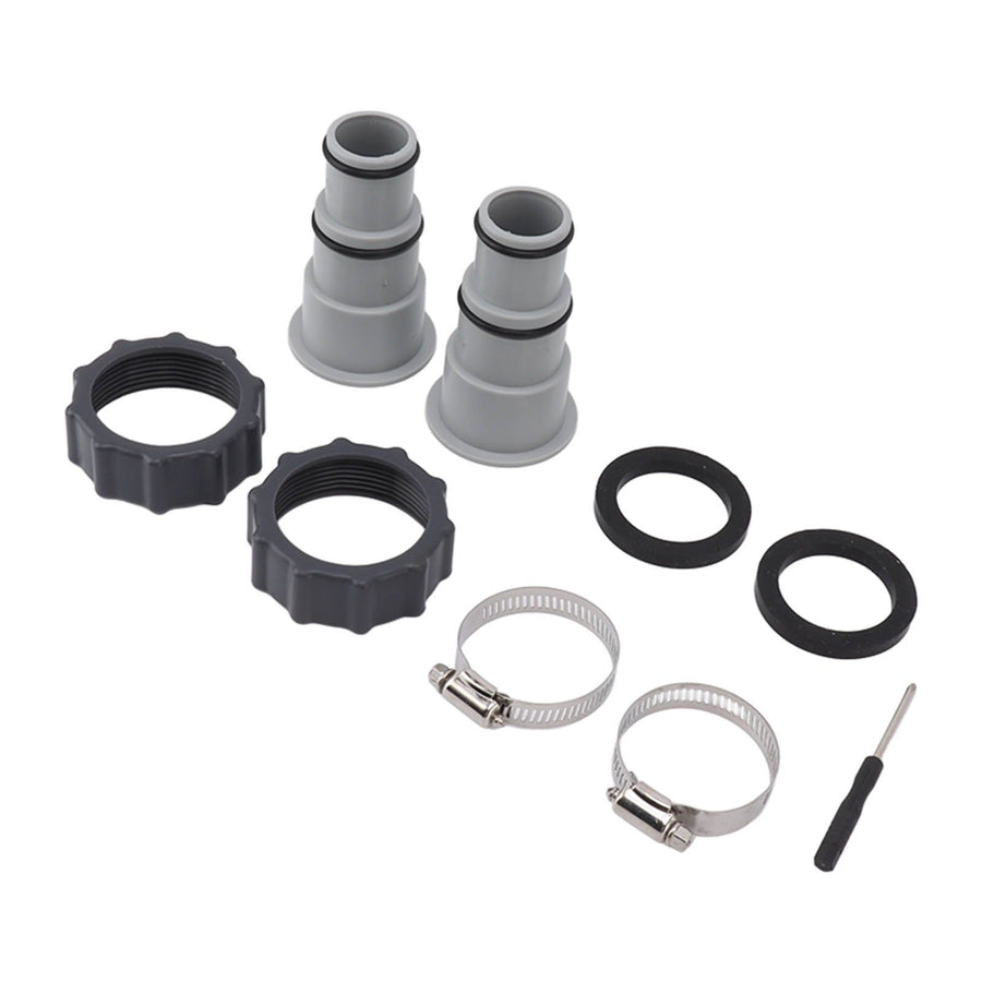 2PCS Pool Hose Adapter with Collar Replacement Threaded Connection Pump Hose Adapter for Intex Fit ARU