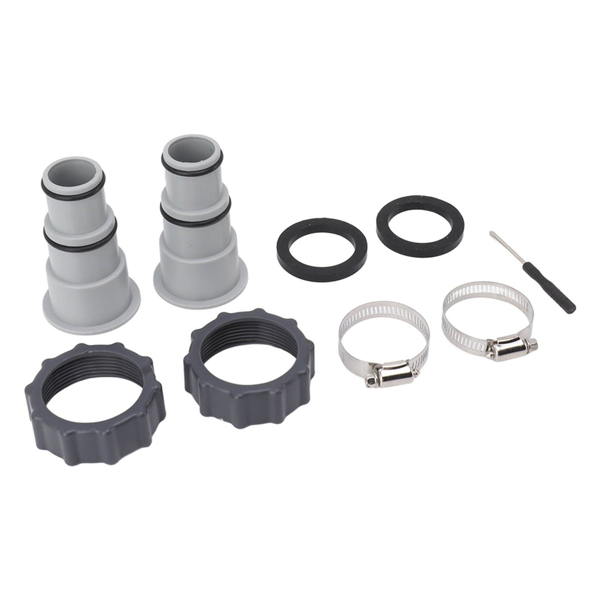 2PCS Pool Hose Adapter with Collar Replacement Threaded Connection Pump Hose Adapter for Intex Fit ARU