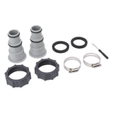 2PCS Pool Hose Adapter with Collar Replacement Threaded Connection Pump Hose Adapter for Intex Fit ARU - Side View