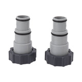2PCS Pool Hose Adapter with Collar Replacement Threaded Connection Pump Hose Adapter for Intex Fit ARU