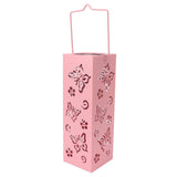 Outdoor Solar Lantern LED Light Automatic On Waterproof Decorative Lamp for Garden Backyard Pink