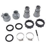 Pool Hose Adapter Replacement Hose Adapter with Collar for Threaded Connection Pumps - Close-Up Angle