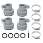 Type B Hose Adapter with Collar Replacement for Intex FIT ARU Threaded Pumps Type B Pool Clamp On Fittings Converter Pool Accessory