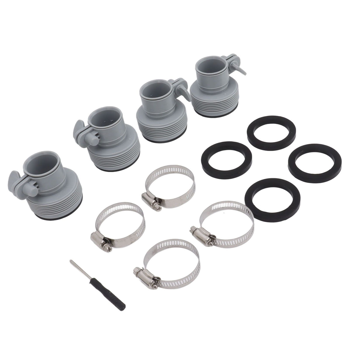 Type B Hose Adapter with Collar Replacement for Intex FIT ARU Threaded Pumps Type B Pool Clamp On Fittings Converter Pool Accessory