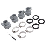 Type B Hose Adapter with Collar Replacement for Intex FIT ARU Threaded Pumps Type B Pool Clamp On Fittings Converter Pool Accessory