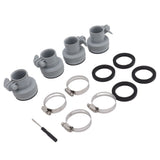 Type B Hose Adapter with Collar Replacement for Intex FIT ARU Threaded Pumps Type B Pool Clamp On Fittings Converter Pool Accessory - Front View