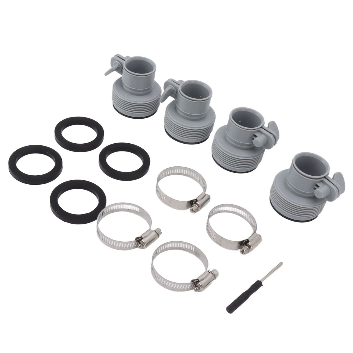 Type B Hose Adapter with Collar Replacement for Intex FIT ARU Threaded Pumps Type B Pool Clamp On Fittings Converter Pool Accessory