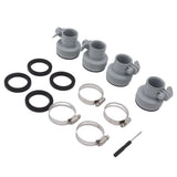 Type B Hose Adapter with Collar Replacement for Intex FIT ARU Threaded Pumps Type B Pool Clamp On Fittings Converter Pool Accessory