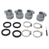 Type B Hose Adapter with Collar Replacement for Intex FIT ARU Threaded Pumps Type B Pool Clamp On Fittings Converter Pool Accessory - 45-Degree Angle