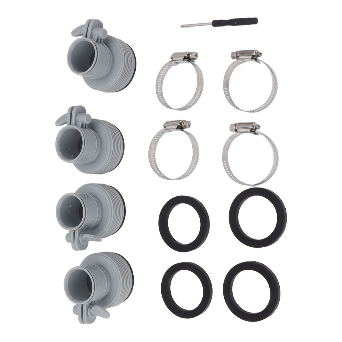Type B Hose Adapter with Collar Replacement for Intex FIT ARU Threaded Pumps Type B Pool Clamp On Fittings Converter Pool Accessory