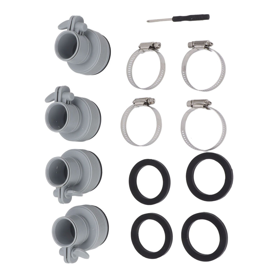 Type B Hose Adapter with Collar Replacement for Intex FIT ARU Threaded Pumps Type B Pool Clamp On Fittings Converter Pool Accessory