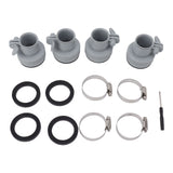 Type B Hose Adapter with Collar Replacement for Intex FIT ARU Threaded Pumps Type B Pool Clamp On Fittings Converter Pool Accessory - Low Angle