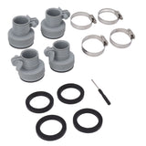 Type B Hose Adapter with Collar Replacement for Intex FIT ARU Threaded Pumps Type B Pool Clamp On Fittings Converter Pool Accessory