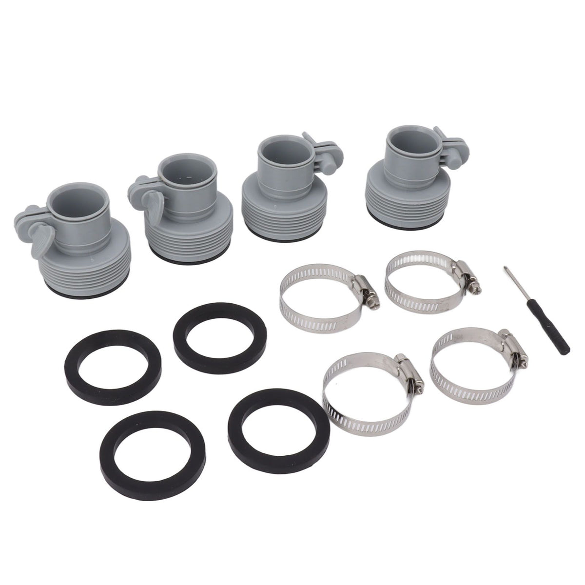 Type B Hose Adapter with Collar Replacement for Intex FIT ARU Threaded Pumps Type B Pool Clamp On Fittings Converter Pool Accessory