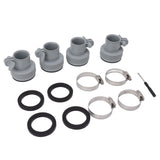 Type B Hose Adapter with Collar Replacement for Intex FIT ARU Threaded Pumps Type B Pool Clamp On Fittings Converter Pool Accessory - Extra Image