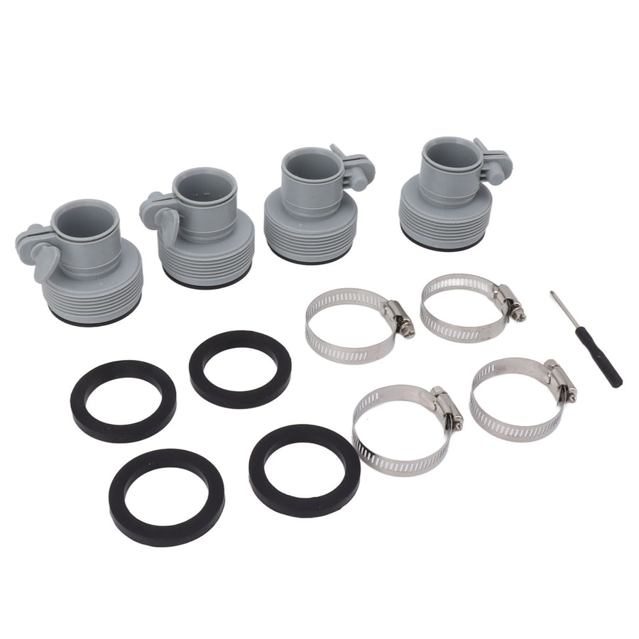 Type B Hose Adapter with Collar Replacement for Intex FIT ARU Threaded Pumps Type B Pool Clamp On Fittings Converter Pool Accessory