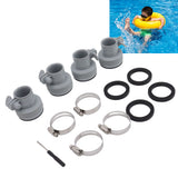 Type B Hose Adapter with Collar Replacement for Intex FIT ARU Threaded Pumps Type B Pool Clamp On Fittings Converter Pool Accessory - Extra Image