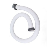 1.5in Diameter 59in Long Accessory Pool Pump Replacement Hose Filter Pump Hose Includes 1 Hose Adapter - 45-Degree Angle