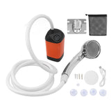 Portable Shower Camping Shower 3 Gears Adjustable Outdoor Camp Shower Pump Electric Rechargeable Portable Camping Shower Orange