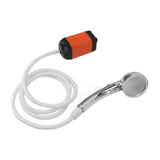 Portable Shower Camping Shower 3 Gears Adjustable Outdoor Camp Shower Pump Electric Rechargeable Portable Camping Shower Orange