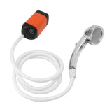 Portable Shower Camping Shower 3 Gears Adjustable Outdoor Camp Shower Pump Electric Rechargeable Portable Camping Shower Orange