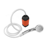 Portable Shower Camping Shower 3 Gears Adjustable Outdoor Camp Shower Pump Electric Rechargeable Portable Camping Shower Orange - Rear View