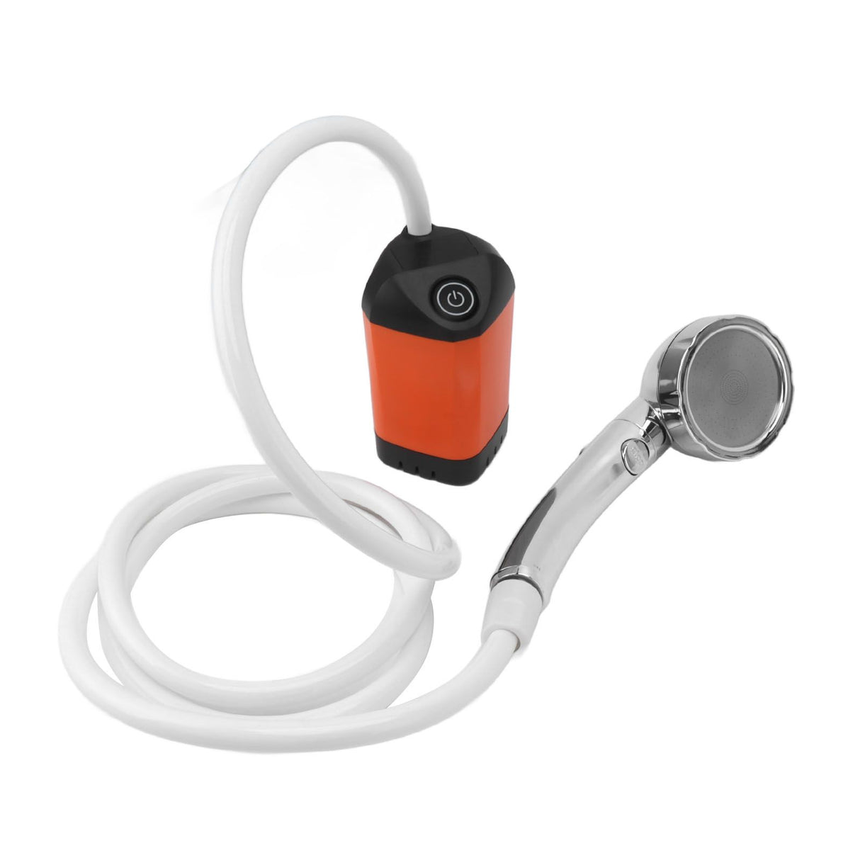Portable Shower Camping Shower 3 Gears Adjustable Outdoor Camp Shower Pump Electric Rechargeable Portable Camping Shower Orange