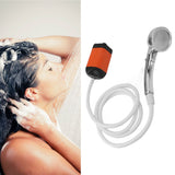 Portable Shower Camping Shower 3 Gears Adjustable Outdoor Camp Shower Pump Electric Rechargeable Portable Camping Shower Orange