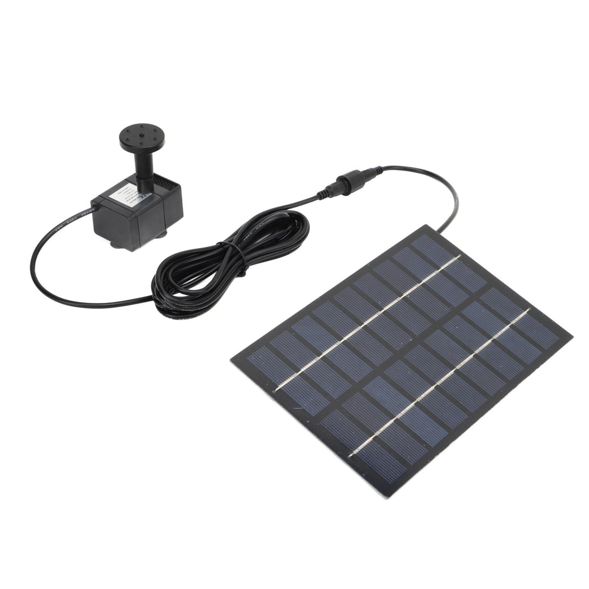Solar Water Pump Kit 9V 1.8W Easy Mounting Anti Clogging Mesh Solar Pond Pump with Nozzles for Garden Pool Decoration