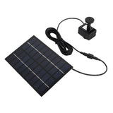 Solar Water Pump Kit 9V 1.8W Easy Mounting Anti Clogging Mesh Solar Pond Pump with Nozzles for Garden Pool Decoration - Rear View