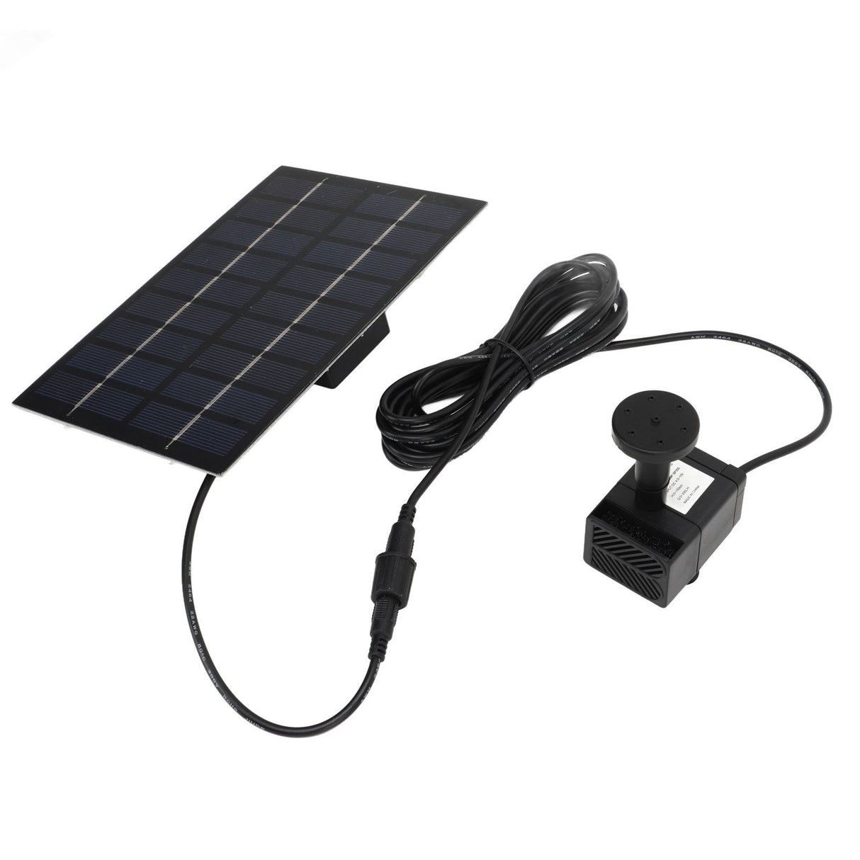 Solar Water Pump Kit 9V 1.8W Easy Mounting Anti Clogging Mesh Solar Pond Pump with Nozzles for Garden Pool Decoration
