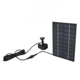 Solar Water Pump Kit 9V 1.8W Easy Mounting Anti Clogging Mesh Solar Pond Pump with Nozzles for Garden Pool Decoration - Low Angle