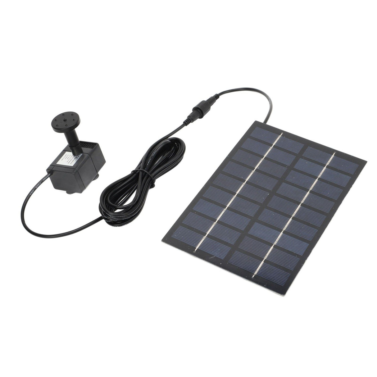 Solar Water Pump Kit 9V 1.8W Easy Mounting Anti Clogging Mesh Solar Pond Pump with Nozzles for Garden Pool Decoration
