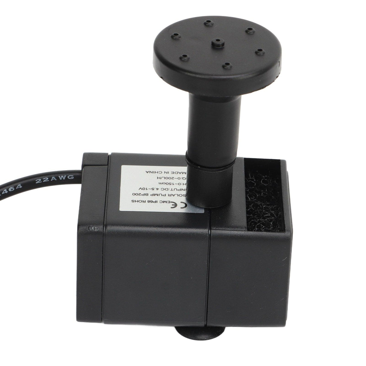 Solar Water Pump Kit 9V 1.8W Easy Mounting Anti Clogging Mesh Solar Pond Pump with Nozzles for Garden Pool Decoration