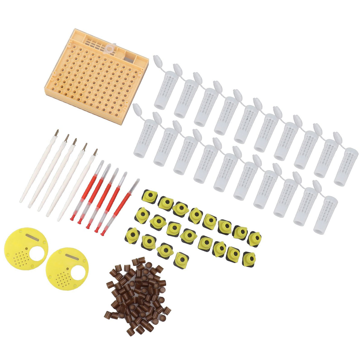 Queen Bee Rearing System Plastic Breeding Cell Cup Kit Beekeeping Grafting Equipments Supplies