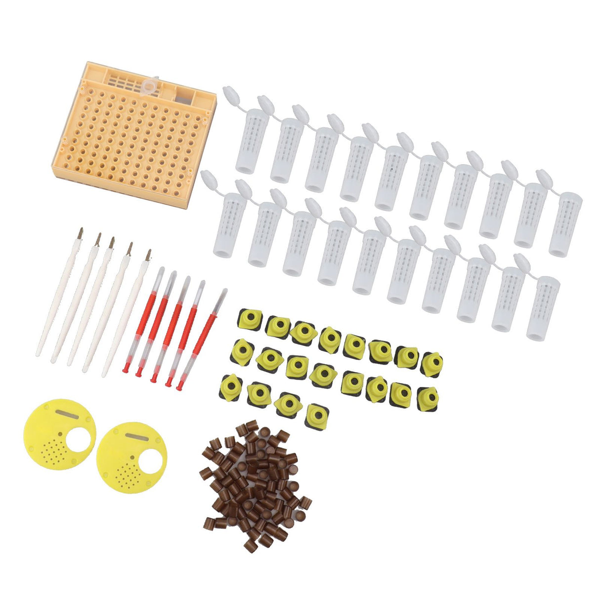 Queen Bee Rearing System Plastic Breeding Cell Cup Kit Beekeeping Grafting Equipments Supplies