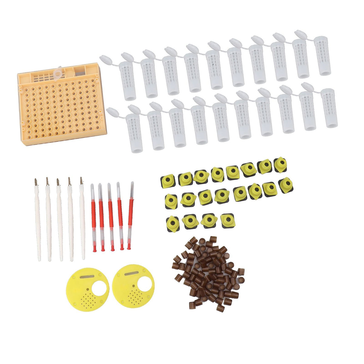 Queen Bee Rearing System Plastic Breeding Cell Cup Kit Beekeeping Grafting Equipments Supplies