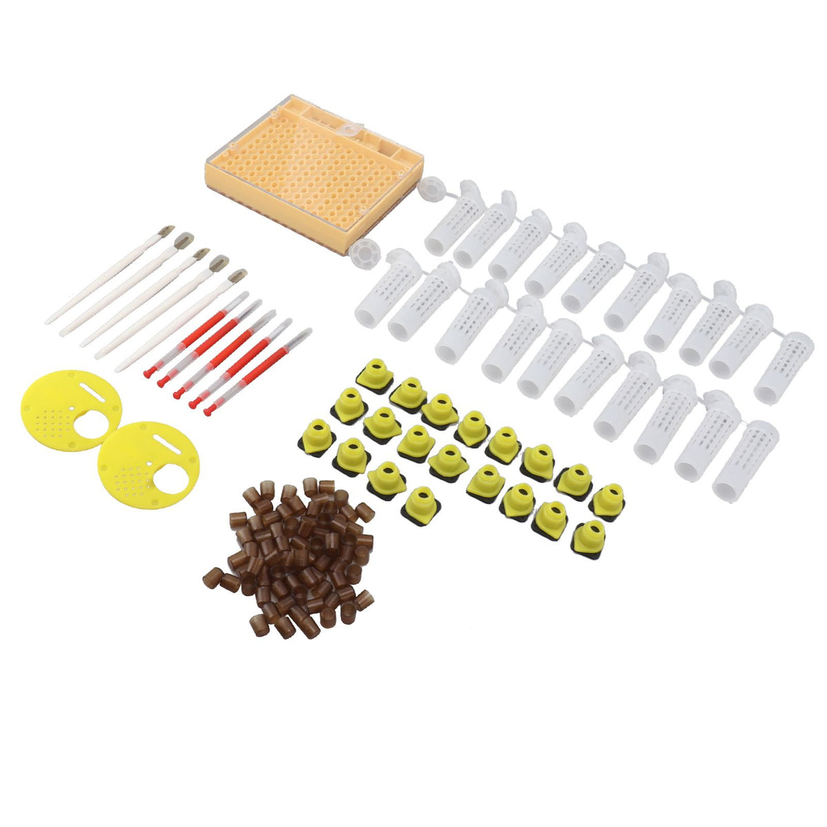 Queen Bee Rearing System Plastic Breeding Cell Cup Kit Beekeeping Grafting Equipments Supplies