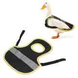 Chicken Reflective Vest Warm Safe Lightweight Poultry Harness Vest for Hen Ducks Geese Black - Extra Image