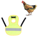 Chicken Reflective Vest Warm Safe Lightweight Poultry Harness Vest for Hen Ducks Geese Fluorescent Green