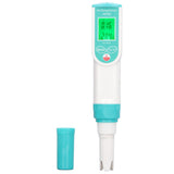 PH Salinity Temperature Tester High Accuracy IP65 Waterproof Portable Digital Water Quality Meter for Home Hotel - 45-Degree Angle