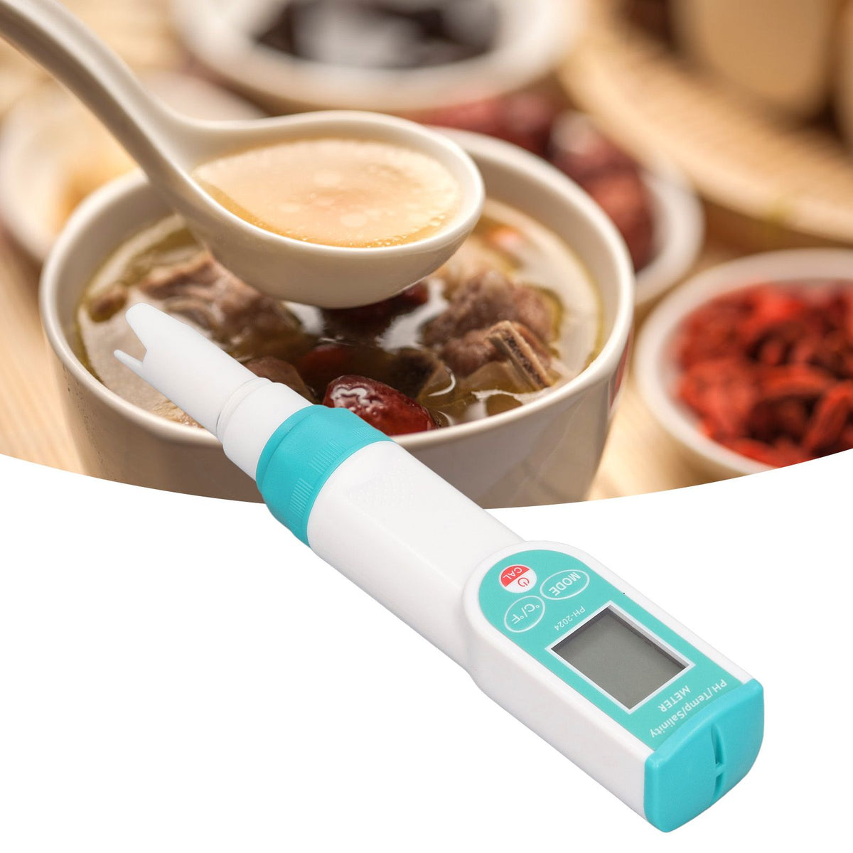 PH Salinity Temperature Tester High Accuracy IP65 Waterproof Portable Digital Water Quality Meter for Home Hotel