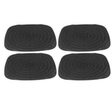 4pcs Chicken Nest Mat Washable Chicken Nesting Pads Nesting Box Pads for Laying Eggs Black - Top-Down View