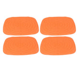 4pcs Chicken Nest Mat Washable Chicken Nesting Pads Nesting Box Pads for Laying Eggs Orange - Top-Down View