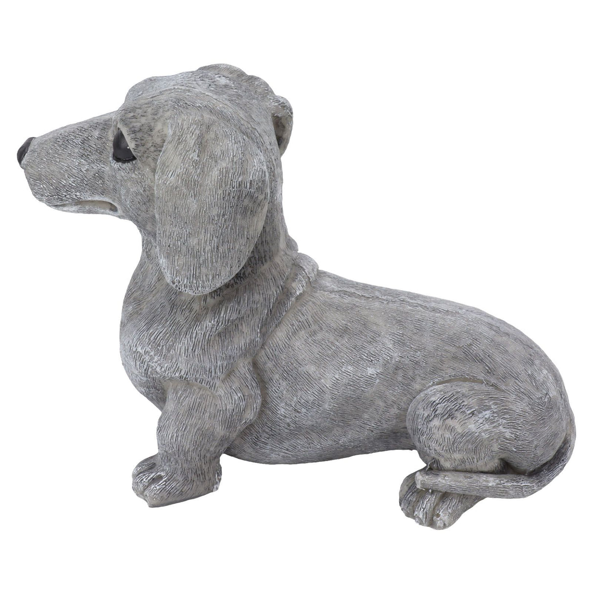 Dog Garden Statues DIY Lifelike Prevent Cracking Resin Dog Statues Home Decor for Courtyard Lawn Dachshund