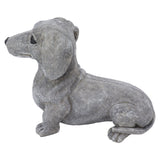 Dog Garden Statues DIY Lifelike Prevent Cracking Resin Dog Statues Home Decor for Courtyard Lawn Dachshund - Top-Down View
