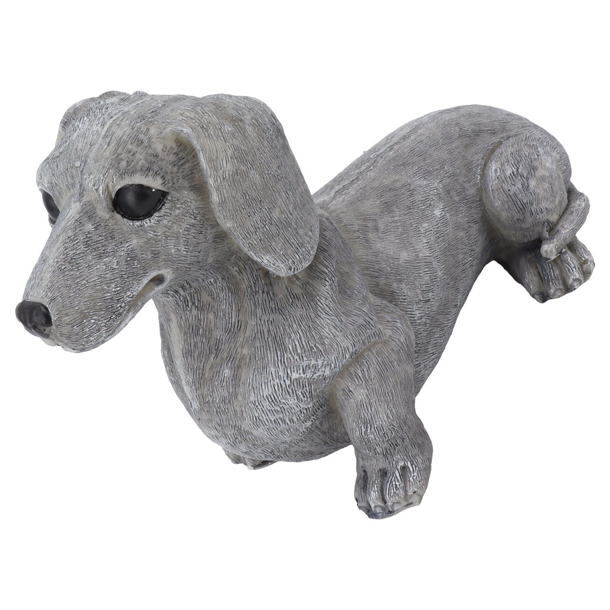 Dog Garden Statues DIY Lifelike Prevent Cracking Resin Dog Statues Home Decor for Courtyard Lawn Dachshund