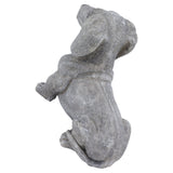Dog Garden Statues DIY Lifelike Prevent Cracking Resin Dog Statues Home Decor for Courtyard Lawn Dachshund
