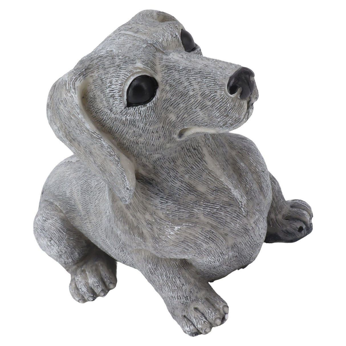 Dog Garden Statues DIY Lifelike Prevent Cracking Resin Dog Statues Home Decor for Courtyard Lawn Dachshund